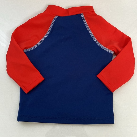 NWT 🦕 Baby Boden Deep Sea Dinosaur Long Sleeve Rash Guard Shirt Sun Safe 3-6M - Picture 2 of 6